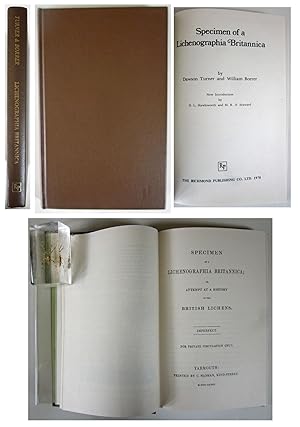 Imagen del vendedor de SPECIMEN OF A LICHENOGRAPHIA BRITANNICA. a la venta por John  L. Capes (Books) Established 1969