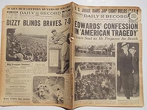 Seller image for Daily Record (Monday, May 6, 1935): Boston's Home Picture Newspaper (Cover Headline: EDWARDS' [Robert Allan Edwards] CONFESSION IN 'AMERICAN TRAGEDY": Clears Soul As He Prepares for Death) for sale by Bloomsbury Books