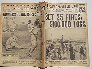 Seller image for Daily Record (Saturday, March 27, 1937 HOME EDITION): Boston's Home Picture Newspaper (Cover Headline: SET 25 FIRES, $100,000 LOSS) for sale by Bloomsbury Books