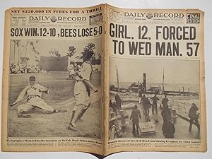 Image du vendeur pour Daily Record (Saturday, March 27, 1937 FINAL EDITION): Boston's Home Picture Newspaper (Cover Headline: GIRL, 12, FORCED TO WED MAN, 57) mis en vente par Bloomsbury Books