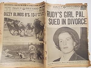 Seller image for Daily Record (Thursday, May 6, 1937 FINAL EDITION): Boston's Home Picture Newspaper (Cover Headline: RUDY'S [Rudy Vallee] GIRL PAL [Evelyn Gresham Johnston] SUED IN DIVORCE) for sale by Bloomsbury Books