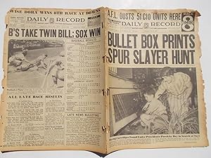 Seller image for Daily Record (Thursday, July 22, 1937): Boston's Home Picture Newspaper (Cover Headline: BULLET BOX PRINTS SPUR SLAYER HUNT) for sale by Bloomsbury Books