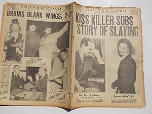 Image du vendeur pour Daily Record (Wednesday, February 2, 1938): Boston's Home Picture Newspaper (Cover Headline: KISS KILLER [Paul A. Wright] SOBS STORY OF SLAYING) mis en vente par Bloomsbury Books