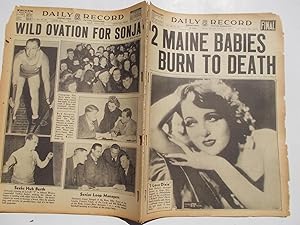Image du vendeur pour Daily Record (Thursday, February 3, 1938): Boston's Home Picture Newspaper (Cover Headline: 2 MAINE BABIES BURN TO DEATH) mis en vente par Bloomsbury Books