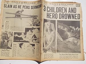 Image du vendeur pour Daily Record (Monday, February 7, 1938): Boston's Home Picture Newspaper (Cover Headline: 3 CHILDREN AND HERO DROWNED) mis en vente par Bloomsbury Books