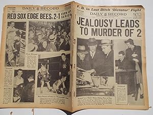 Image du vendeur pour Daily Record (Monday, April 4, 1938): Boston's Home Picture Newspaper (Cover Headline: JEALOUSY LEADS TO MURDER OF 2) mis en vente par Bloomsbury Books