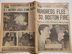 Seller image for Boston Evening American (Wednesday, March 8, 1939) Newspaper (Cover Headline: HUNDREDS FLEE SO. BOSTON FIRE: Full Page of Fire Pictures) for sale by Bloomsbury Books