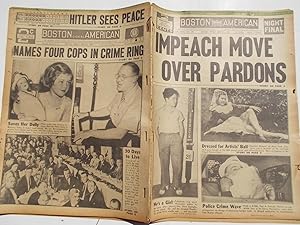 Image du vendeur pour Boston Evening American (Friday, July 21, 1939 NIGHT FINAL EDITION) Newspaper (Cover Headline: IMPEACH MOVE OVER PARDONS) mis en vente par Bloomsbury Books