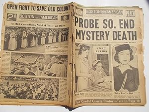 Image du vendeur pour Boston Evening American (Monday, July 24, 1939) Newspaper (Cover Headline: PROBE SO. END MYSTERY DEATH) mis en vente par Bloomsbury Books