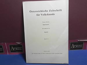 Imagen del vendedor de sterreichische Zeitschrift fr Volkskunde. Neue Serie Band XXXIV. Gesamtserie, Band 83, Heft 4. a la venta por Antiquariat Deinbacher