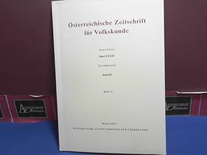 Imagen del vendedor de sterreichische Zeitschrift fr Volkskunde. Neue Serie Band XXXIII. Gesamtserie, Band 82, Heft 2. a la venta por Antiquariat Deinbacher