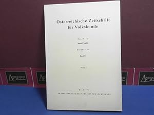 Imagen del vendedor de sterreichische Zeitschrift fr Volkskunde. Neue Serie Band XXXIII. Gesamtserie, Band 82, Heft 3. a la venta por Antiquariat Deinbacher