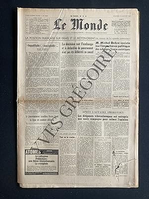 Image du vendeur pour LE MONDE-N7463-VENDREDI 10 JANVIER 1969 mis en vente par Yves Grgoire