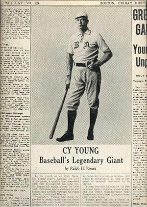 Cy Young: Baseball's Legendary Giant. (SIGNED, Scarce Hardcover).