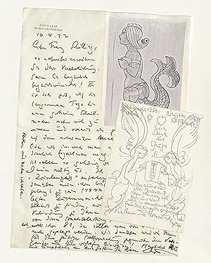 Imagen del vendedor de Eigenh. Brief mit U. sowie eigenh. Postkarte mit U. a la venta por Eberhard Kstler Autographen&Bcher oHG