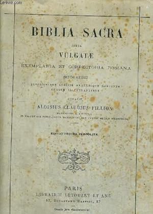 Imagen del vendedor de BIBLIA SACRA - JUXTA VULGATE - EXEMPLARIA ET CORRECTORIA ROMANA - DENUO EDIDIT - DIVISIONIBUS LOGICIS ANALYSIQUE CONTINUA SENSUM ILLUSTRANTIBUS a la venta por Le-Livre