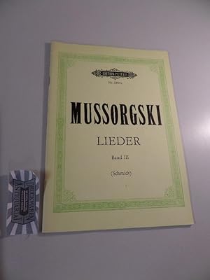 Bild des Verkufers fr Lieder fr eine Singstimme und Klavier. Band III: 9 Lieder. Edition Peters Nr. 3394c. zum Verkauf von Druckwaren Antiquariat