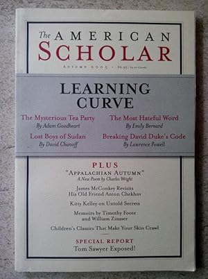 Seller image for The American Scholar Autumn 2005 Vol 74 No. 4 for sale by P Peterson Bookseller