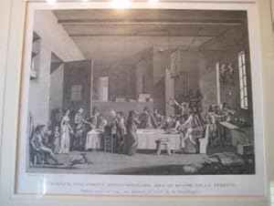 Bild des Verkufers fr Interieur d`un Comite Revolutionnaire sous le Regime de la Terreur, Annees 1793 et 1794, ou Annees 2e et 3e de la Republique (Gravure) zum Verkauf von ANTIQUARIAT H. EPPLER