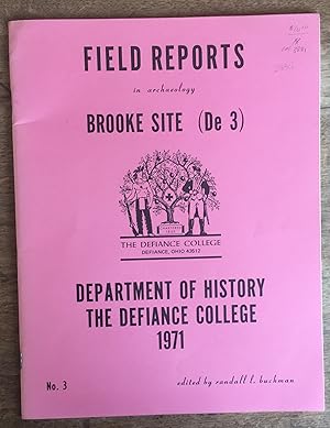 Field Reports In Archaeology, #3; Brooke Site (de 3)