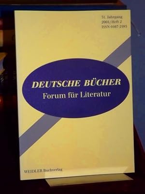 Bild des Verkufers fr Deutsche Bcher. Forum fr Literatur. 31. Jahrgang 2001 Heft 2. Autorengesprch - Kritik - Interpretation. zum Verkauf von Antiquariat Hecht