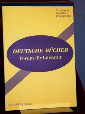 Bild des Verkufers fr Deutsche Bcher. Forum fr Literatur. 32. Jahrgang 2002 Heft 4. Autorengesprch - Kritik - Interpretation. zum Verkauf von Antiquariat Hecht