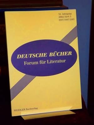 Bild des Verkufers fr Deutsche Bcher. Forum fr Literatur. 32. Jahrgang 2002 Heft 3. Autorengesprch - Kritik - Interpretation. zum Verkauf von Antiquariat Hecht