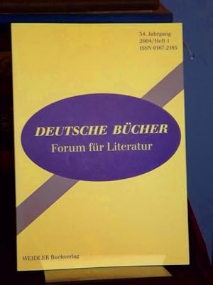 Bild des Verkufers fr Deutsche Bcher. Forum fr Literatur. 34. Jahrgang 2004 Heft 1. Autorengesprch - Kritik - Interpretation. zum Verkauf von Altstadt-Antiquariat Nowicki-Hecht UG