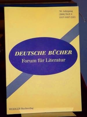 Bild des Verkufers fr Deutsche Bcher. Forum fr Literatur. 30. Jahrgang 2000 Heft 4. Autorengesprch - Kritik - Interpretation. zum Verkauf von Antiquariat Hecht