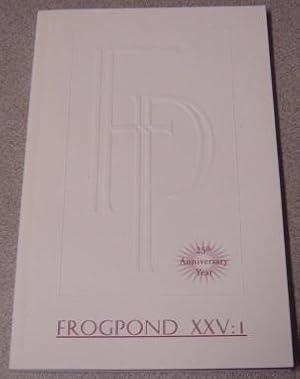 Immagine del venditore per Frogpond, Volume XXV: 1, 2002 venduto da Books of Paradise