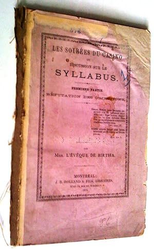 Seller image for Les Soires du casino ou Discussion sur le syllabus. Premire partie: rfutation des observations for sale by Claudine Bouvier