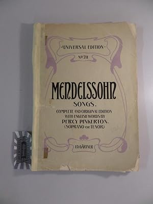 Seller image for Songs with Pianoforte Accompaniment. Universal Edition No 711. for sale by Druckwaren Antiquariat