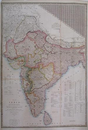 Map of India, constructed with great care and research from all the latest Authorities and intend...