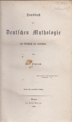 Handbuch der Deutschen Mythologie. Mit Einschluß der Nordischen