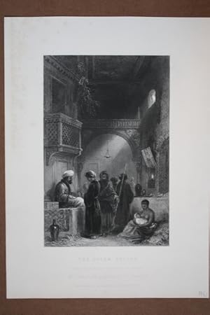 Opium Seller, schöner Stahlstich um 1845 von F.W. Topham nach W. Müller, Blattgröße: 33,5 x 24,5 ...