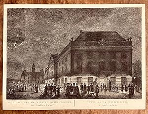 [Original etching, ca 1850] GEZICHT van de NIEUWE SCHOUWBURG, tot Amsterdam, published before 185...