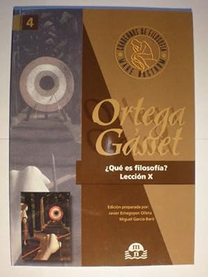 Seller image for Ortega y Gasset.  Qu es filosofa? Leccin X for sale by Librera Antonio Azorn