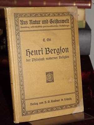 Image du vendeur pour Henri Bergson, der Philosoph moderner Religion. (= Aus Natur und Geisteswelt Band 480). mis en vente par Altstadt-Antiquariat Nowicki-Hecht UG