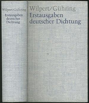 Seller image for Erstausgaben deutscher Dichtung. Eine Bibliographie zur deutschen Literatur 1600-1960. for sale by Schsisches Auktionshaus & Antiquariat