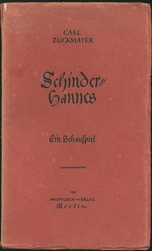 Bild des Verkufers fr Schinderhannes. Schauspiel in vier Akten. zum Verkauf von Schsisches Auktionshaus & Antiquariat
