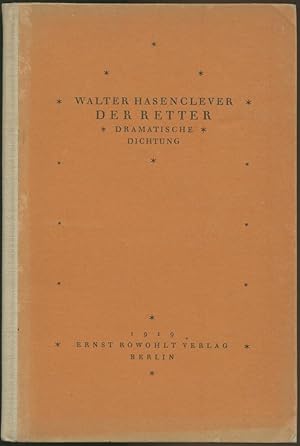 Bild des Verkufers fr Der Retter. Dramatische Dichtung. (Frhjahr 1915). zum Verkauf von Schsisches Auktionshaus & Antiquariat