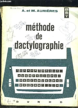 Seller image for METHODE DE DACTYLOGRAPHIE for sale by Le-Livre