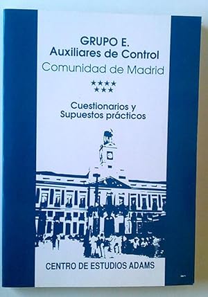 Imagen del vendedor de Cuestionarios y supuestos prcticos Auxiliares de Control de la Comunidad Autnoma de Madrid a la venta por Librera Salvalibros Express