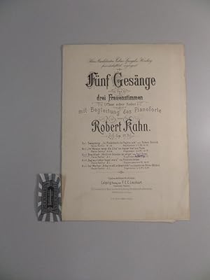 Bild des Verkufers fr Fnf Gesnge fr drei Frauenstimmen mit Begleitung des Pianoforte. Op.17. Nr. 3: Brautlied: "Welch ein Scheiden ist seliger". F.E.C.L. 4442. zum Verkauf von Druckwaren Antiquariat