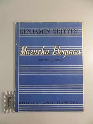 Seller image for Mazurka Elegiaca for Two Pianos, Op. 23 No. 2 : In memoriam I.J. Paderewski. H. 15629. for sale by Druckwaren Antiquariat
