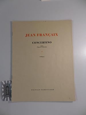 Bild des Verkufers fr Concertino pour piano et orchestre : 2 pianos. Edition Schott 3288. zum Verkauf von Druckwaren Antiquariat