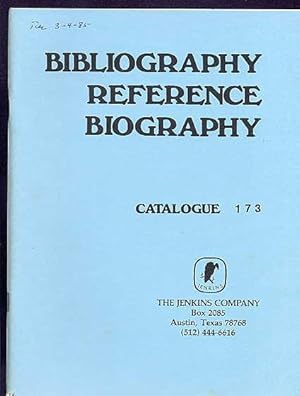 Image du vendeur pour Bibliography Reference Biography. Catalogue 173. mis en vente par Quinn & Davis Booksellers