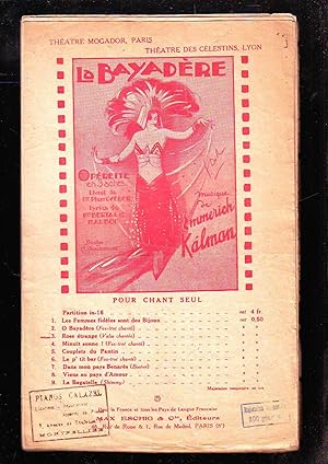 Seller image for Rose Etrange : Extrait De L'oprette La Bayadre - Livret Franais De Pierre Veber, Textes Chants De Bertal-Maubon, Musique De Emmerich Kalman for sale by Planet's books