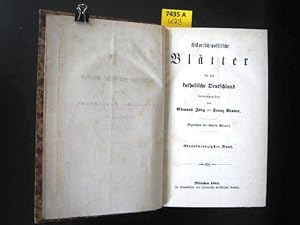 Bild des Verkufers fr Historisch-Politische Bltter fr das katholische Deutschland. 91. Band. Herausgegeben von Edmund Jrg und Franz Binder. (Eigenthum der Familie Grres). zum Verkauf von Augusta-Antiquariat GbR