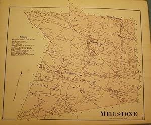 MILLSTONE TOWNSHIP MAP, 1873